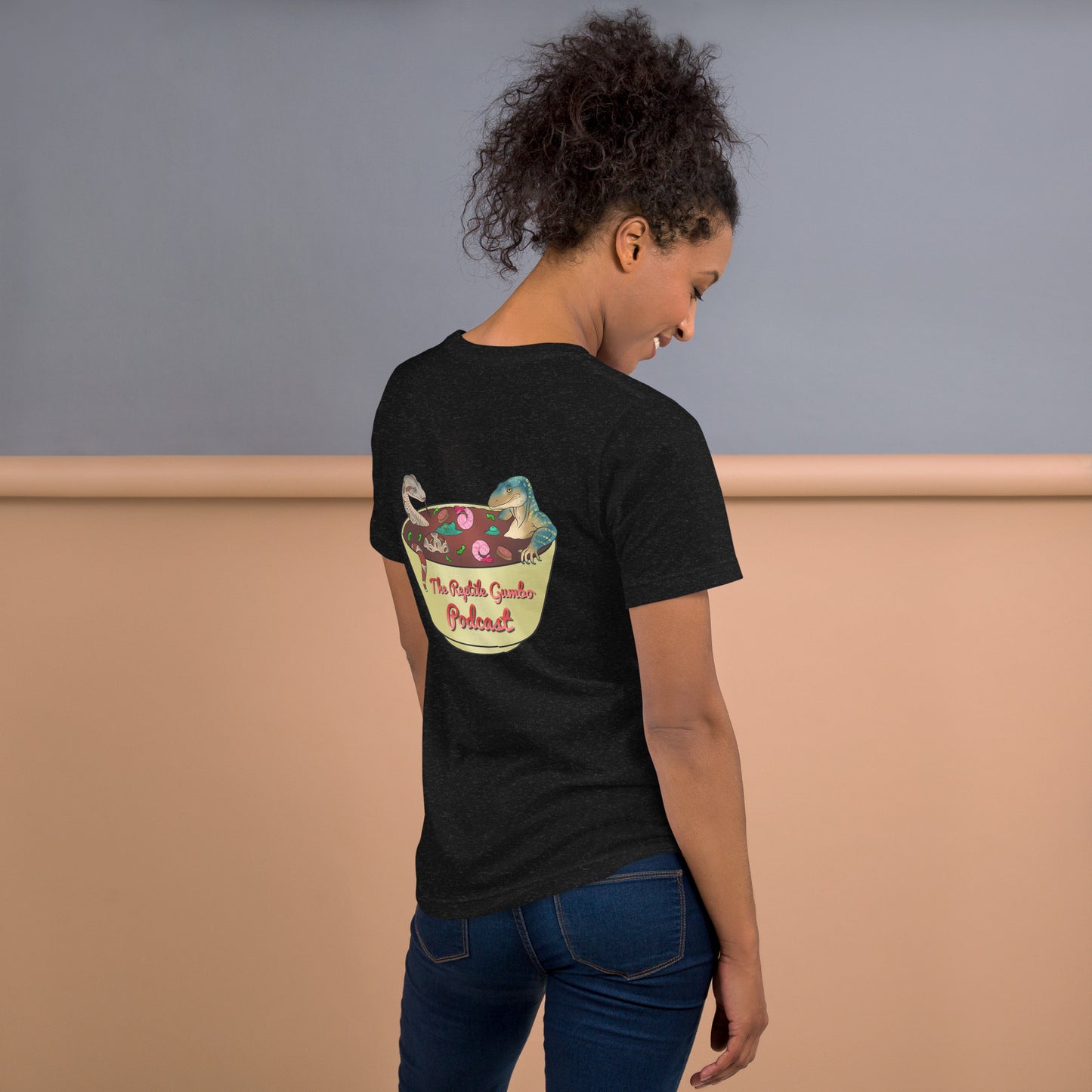 Both Reptile Gumbo Logos on Unisex t-shirt